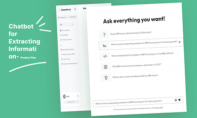 Chatbot for Extracting Information from Company Documents product plan