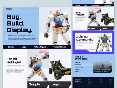 Gundam Plastic Model Model Website dashboad design ui ux website website design