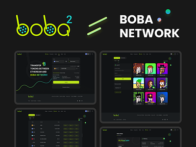 BOBA NETWORK blockchain branding crypto finance ui ux web3