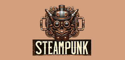 Steampunk-Just-For-Fun-002-1026 app branding design graphic design illustration logo logos typography ui vector