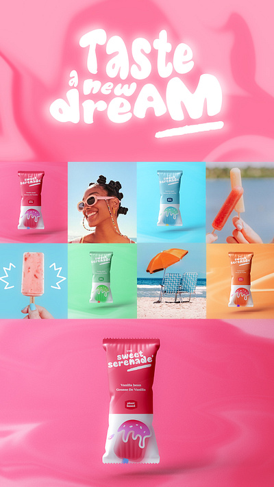 Packaging Design of Ice Popsicle design dream ice packaging photoshop popsicle taste