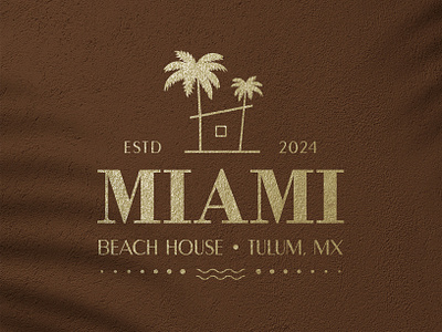 Logo and Branding concept for "Miami Beach House" beach house beach villas brand designer brand ideas branding graphic designer hotel branding hotel logo identity logo designer logo maker luxury villas mexico miami mockups resort resort branding resort logo tulum visual identity