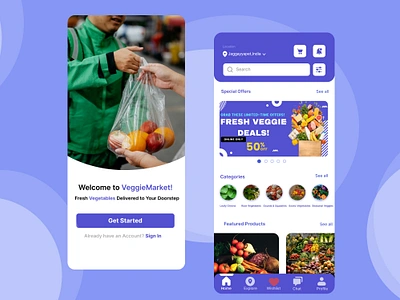 🌱 Fresh Vegetable Delivery App Design graphic design mobile design motion graphics ui ux design