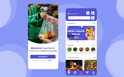 🌱 Fresh Vegetable Delivery App Design graphic design mobile design motion graphics ui ux design