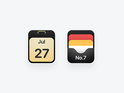 Minimalist Calendar & Card Holder Icons appicons archive calendar calendarapp cardholder creativeicons days designinspiration digitalart folder graphi icondesign minimal minimalist uiux widget