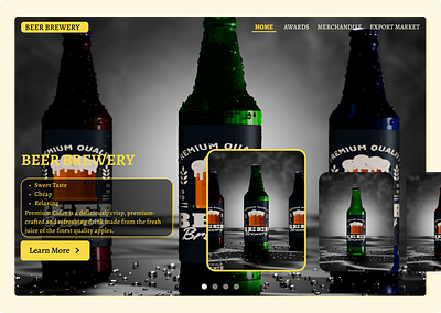 Beer Brewery Landing Page beverage design landing page ui uiux design ux website