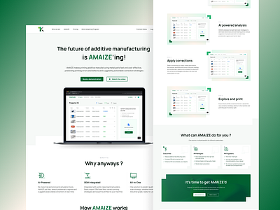 AMAIZE - Landing page design business business landing page homepage design landing page ui uidesign uiinspiration uxdesign web design website website design wireframe