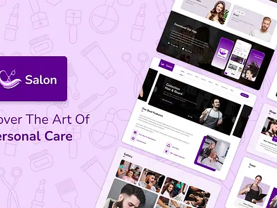 Salon Website Design: Unfold Our Innovative Landing Page design designinspiration salon salonlandingpage salononlinebooking salonservices salonwebsite ui uidesign uiux userinterfacedesign webdesign