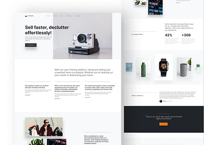 Sell your waste product at Unloadify : (Web Design) branding design figma landingpage ui uidesign uiux web webdesign