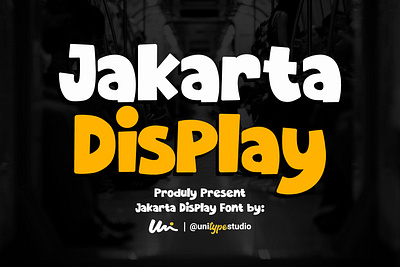 Jakarta Display Font alphabet bold caps cartoon cute decoration design display font game graphic design headline lettering poster strong tittle type