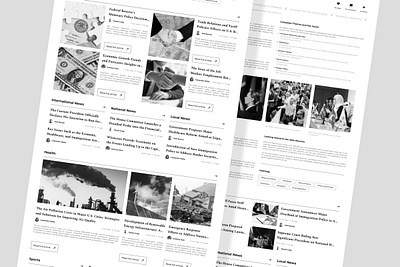 Warta - News Portal Landing Page application apps branding design landing page layout magazine media news news portal newsletter newspaper publication ui ux website