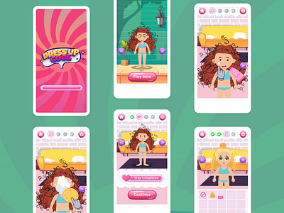 Doll Game Ui graphic design ui