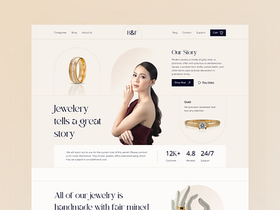Jewels - For telling a better story app design graphic design jewelry landing page landing page landing page design ui uiux user experience user experience design user interface user interface design ux web design web landing page website design