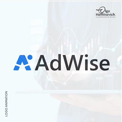 AdWise Logo animation 2d after effects animation branding corporate style email signature gif json logo animation lottie motion design motion graphics sound effects