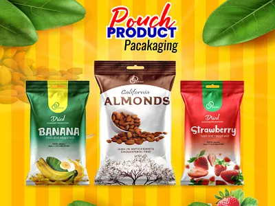 Pouch Product Packaging Banana, Strawberry & Almonds productdesign