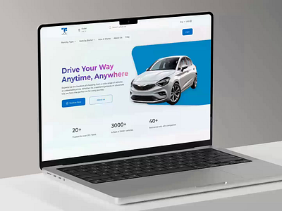 Rent a car Website Presentation animation design motion graphics rent a car startups ui ui design ux web web design website