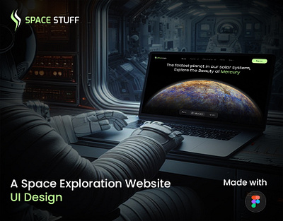 Space Stuff - A Space Explorational Website landing page ui uiux ux webdesign website design