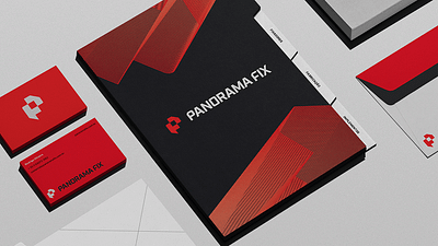 Panorama Fix Brand Identity 3d branding design download free freebie graphic design illustration logo mockup mockup cloud mockupcloud ui