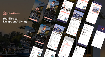 Prime Homes - Mobile App Design app design figma mobile app design ui ui ux ux