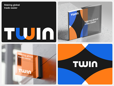 TWIN wordmark blockchain branding icon logo mark pattern smart technology twin two wordmark