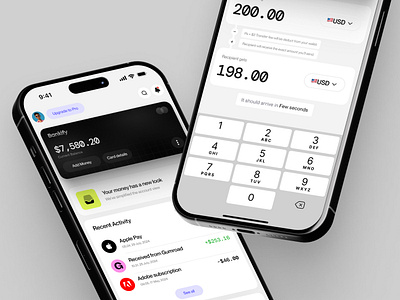 Bankify money transfer app bank app banking card credit debit digital bank digital banking minimal money money transfer transaction transaction details transfer ui ux wallet