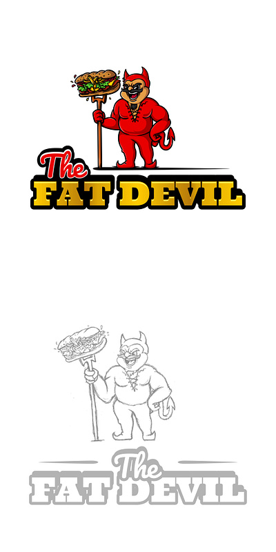 Design Project - The Fat Devil 3d animation branding business cartoon design graphic design illustration isolated logo motion graphics ui vector white