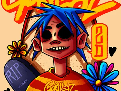 2D, Gorillaz branding