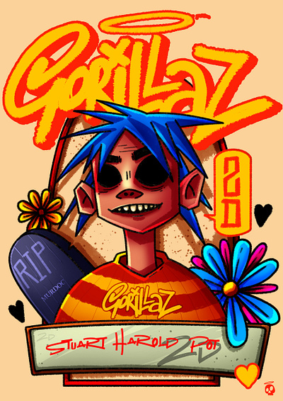 2D, Gorillaz branding