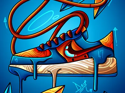 Drippy Air Force 1 branding