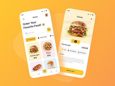 Food Delivery Mobile App app design clean design daily ui delivery app design inspiration e commerce food app food delivery interaction design minimalist design mobile app modern design on demand service order food product design prototype restaurant app uiux design user experience user interface