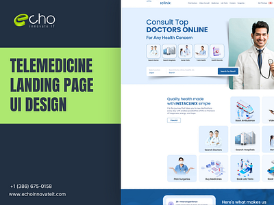 Telemedicine Landing Page UI Design graphic design