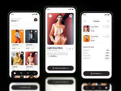 Cloth Shopping App ecommerce fashion mobile app shopping ui ux