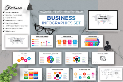 Business Infographic Presentation Design Template adobe illustrator adobe indesign branding corporate design design template document editable graphic graphic design infographic design template microsoft powerpoint design