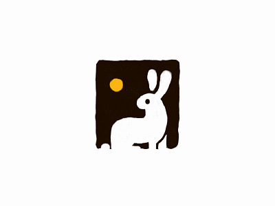 Rabbit animal animals branding cute design graphic design illustration illustrator logo logos mascot minimal rabbit sun sunset vector