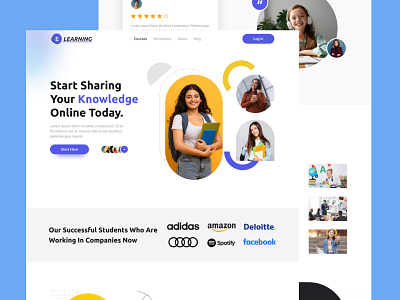 Education Website UI Design education institute learning school uiux website 2024