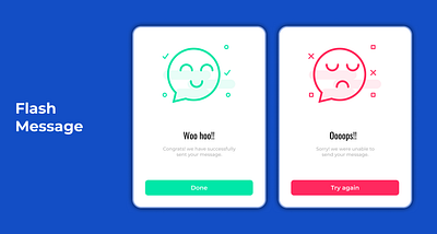 Flash Message graphic design ui