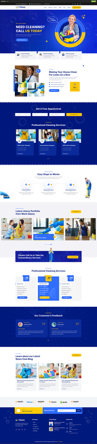 Cleeny – Cleaning Services WordPress theme is a modern, clean an business cleaner cleanign company floor washing