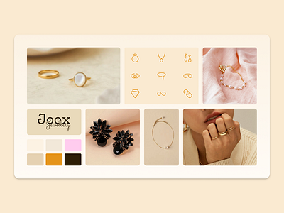 Branding Moodboard (Joox Jewellery) art direction branding creative direction graphic design icons logo moodboard ui design