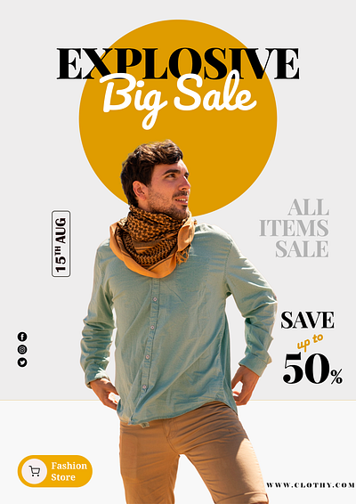 "Get Ready to Save Big" 3d animation app branding clothes design fashion figma graphic design illustration logo motion graphics offer photoshop poster sale ui vector