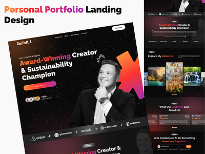 Personal Portfolio Landing Page Design😍 creativeportfolio designerportfolio designinspiration designshowcase graphicdesign landingpage moderndesign personalwebsite portfoliodesign responsivedesign uidesign uiux uxdesign webdesign webdesigncommunity webdesigner webdesigntrends webdevelopment