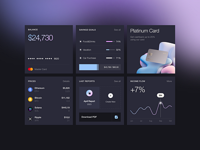 UI for a Fintech SaaS design interface product service startup ui ux web website