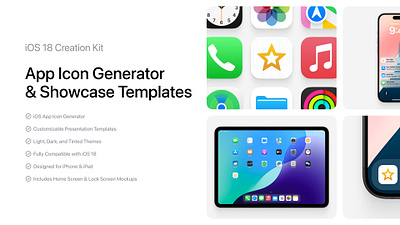 iOS 18 App Icon Generator - Figma Template app icon bordeaux branding figma french designer generator interface design ios18 ipad iphone showcase template