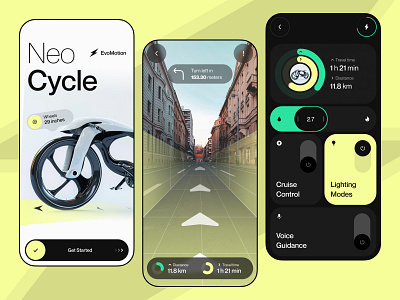 Smart Bike - Mobile App app bicycle bike biking crm cycling cyclist lock mobile route saas smart tracker ui ux wheels