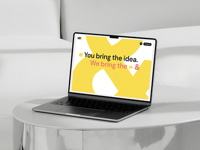 KAT & Company Homepage Storytelling animation bachoodesign clean design homepage interface laptop marketing agency mockup motion graphics storytelling ui webdesign website yellow