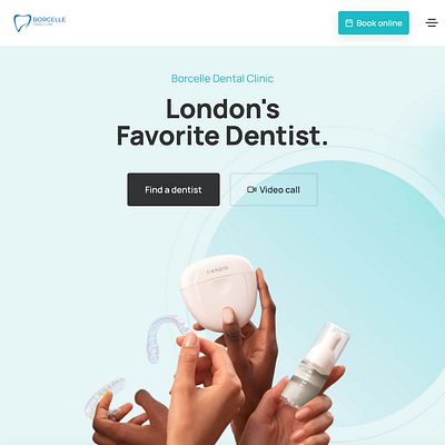 Borcelle Dentist Clinic care dentist design health tooth ui ux website