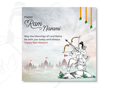 Shri Ram Navami Post animation graphic design logo motion graphics ui