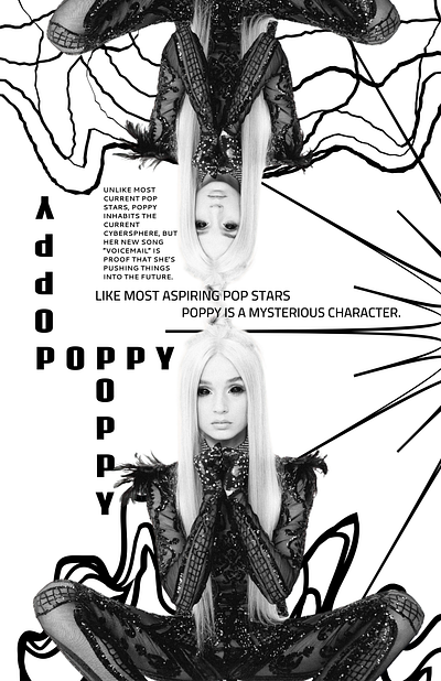 Poster magazine cover Poppy inspired cover design graphic design illustration magazine typography