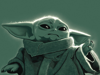 Baby Yoda (Grogu) Illustration baby yoda design digital illustration grogu illustration procreate star wars yoda