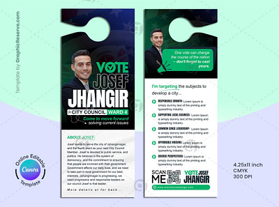 Election Vote Door Hanger Canva Layout Model canva door hanger door hanger design door hanger design templates door hanger template canva door hanger templates election campaign door hanger election door hanger political door hanger