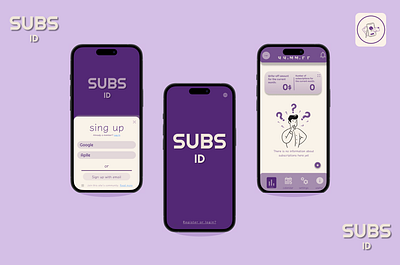 App - Subs ID appli application branding graphic design logo ui